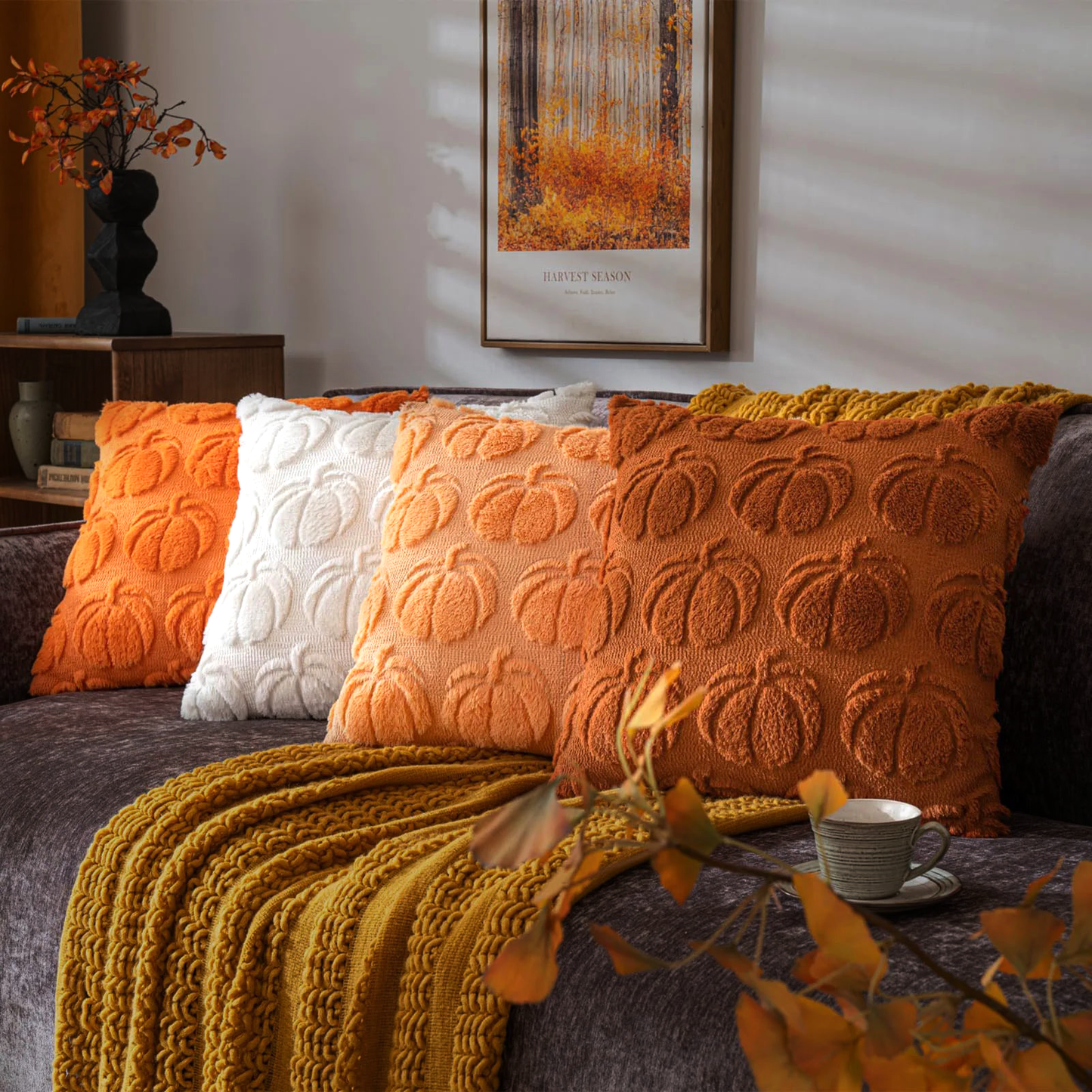 Autumn Pumpkin Pillow Cover