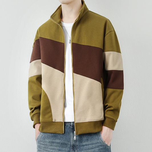 Retro Block Color Jacket