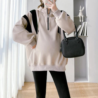 Maternity/Nursing Quarter Zip Hoodie